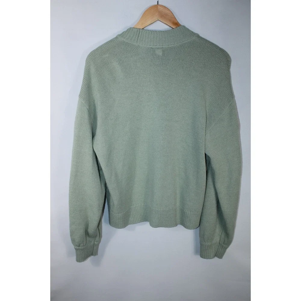 Hot Topic Hello Kitty Women's Small Multicolor Sage Green Knit Cardigan - Picture 9 of 11